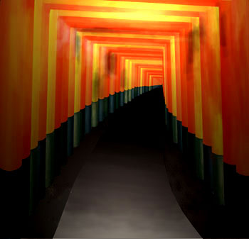 伏見稲荷大社 千本鳥居 夜間ライトアップ